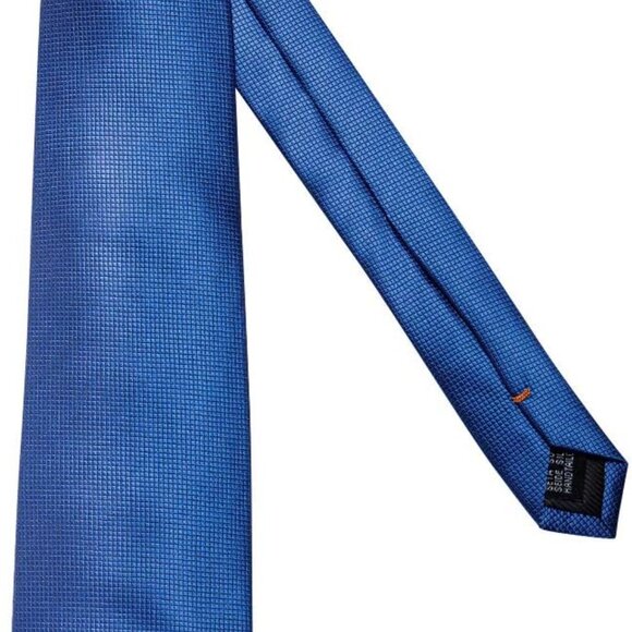 Men's Paisely Silk Tie for Men Necktie and Pocket Square Set Dusty Blue - Picture 3 of 5